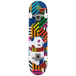 Enjoi 7.75 Panda Stripes Resin Soft Wh White Multi Skate completo