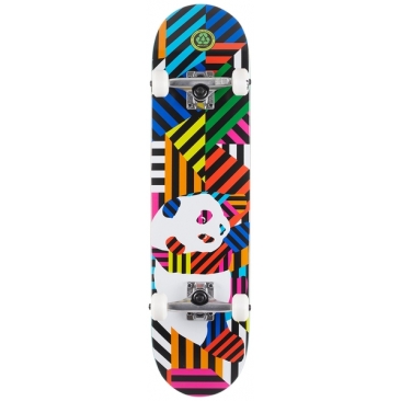 Enjoi 7.75 Panda Stripes Resin Soft Wh White Multi Skateboard completo