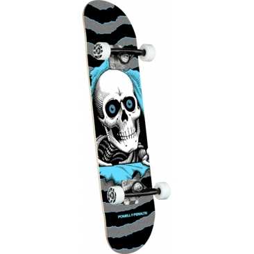 Powell Peralta 7.75 X 31.08 Ripper Silver Lt Blue Skateboard complet