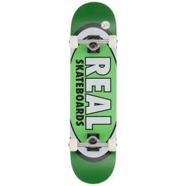 Real 8.0 X 31.8 Classic Oval Green Lg Skateboard completo