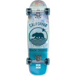 Dusters Cruiser Beach Prism 29 Teal Holographic Cruiser Longboard Complete