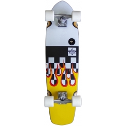 Dusters Cruiser Flames Yellow White 31 Cruiser Longboard Complete