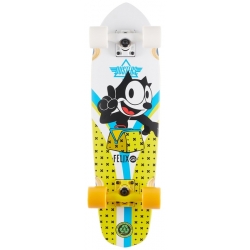 Dusters Cruiser Flashback Felix 28 Yellow White Cruiser Longboard komplett