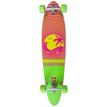 Dusters Longboard 40 California Deaming Neon Green Cruiser Longboard Complet