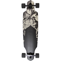 Dusters Longboard Channel Blooming 38 Black White Cruiser Longboard Complet