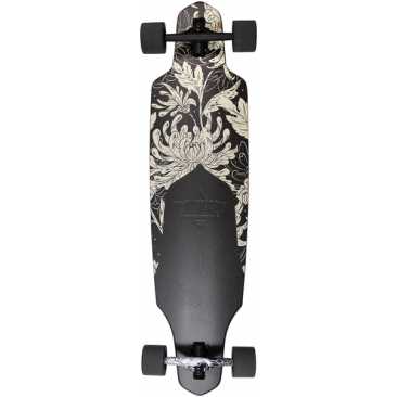 Dusters Longboard Channel Blooming 38 Black White Cruiser Longboard Complet