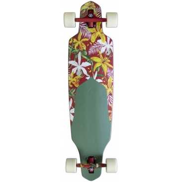 Dusters Longboard Channel Floret Red Green 38 Cruiser Longboard Complet