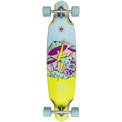 Dusters Longboard Fungi 38 Blue Yellow Cruiser Longboard Complete