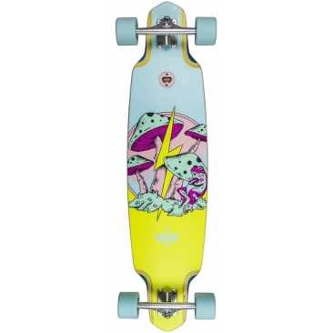 Dusters Longboard Fungi 38 Blue Yellow Cruiser Longboard Complet