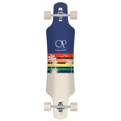 Ocean Pacific Sunset Dt Navy Wht 39 X 9.5 Longboard Cruiser completo