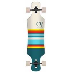 Ocean Pacific Swell Dt White Teal 36 X 9 Cruiser Longboard Complet