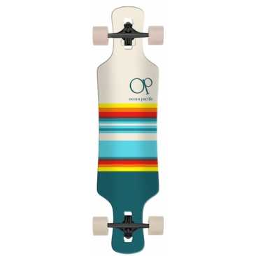 Ocean Pacific Swell Dt White Teal 36 X 9 Cruiser Longboard Complet