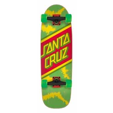 Santa Cruz Rasta Tie Dye 8.79 X 29.05 Cruiser Longboard komplett