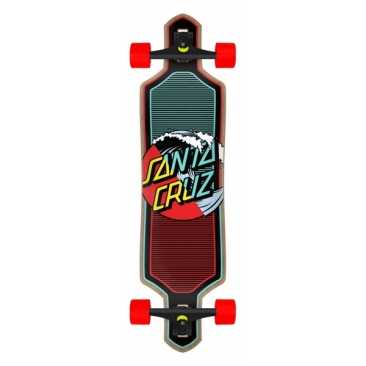 Santa Cruz Wave Dot Splice 9.0 X 36 Drop T Cruiser Longboard Complet