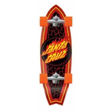 Santa Cruz Flame Dot Shark 9.85 X 31.52 Cruiser Longboard komplett