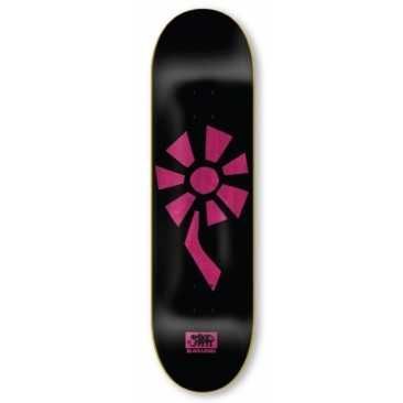 Black Label Flower Power 8.25 X 32.12 Black Pink Planche Skateboard