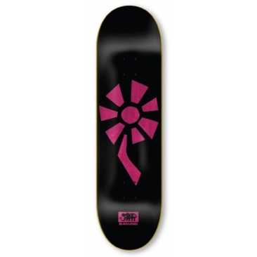 Black Label Flower Power 8.25 X 32.12 Black Pink Tavola da skateboard