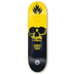 Black Label Troy-skull 8.5 X 32.38 Black Yellow White Tavola da skateboard