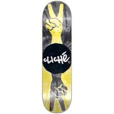 Cliché Peace Rhm Yellow Black 8.0 X 31.56 Planche Skateboard