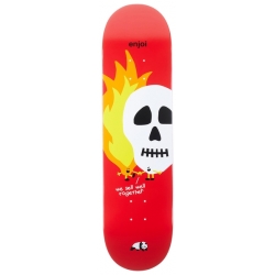 Enjoi Skulls And Flames Hyb Red 8.25 X 32 Planche Skateboard