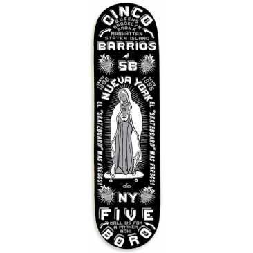 5Boro Cinco Barrios Black 8.25 X 32 Prancha de skate