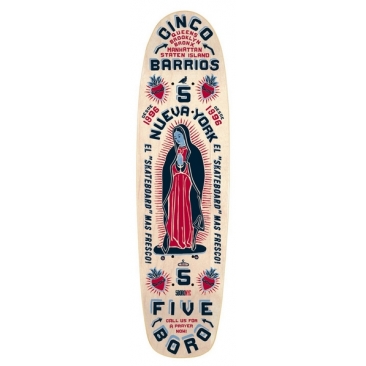 5Boro Cinco Barrios Cruiser Small Natural 7.6 X 29 Tavola da skateboard