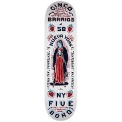 5Boro Cinco Barrios White 8.5 X 32 Skateboard Deck