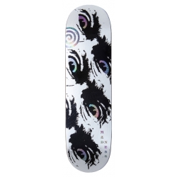 Madness Side Eye Swirls Ssap R7 Wht Holo Sw 8.5 X 31.95 Skateboard Deck