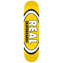 Real Team Classic Oval 8.06 X 31.8 Yellow Skateboard Deck