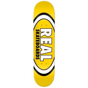 Real Team Classic Oval 8.06 X 31.8 Yellow Planche Skateboard