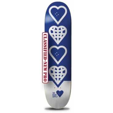 The Heart Supply Classified Pro 2 World Blue 8.25 Skateboard Deck