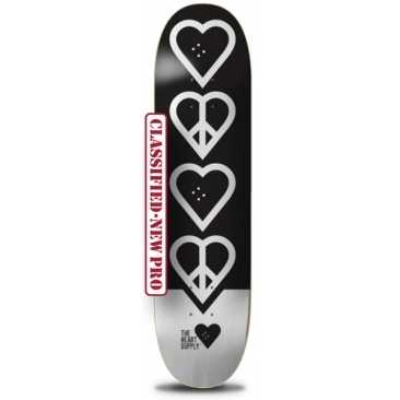 The Heart Supply Classified Pro 3 Peace Black 8.25 Skateboard Deck