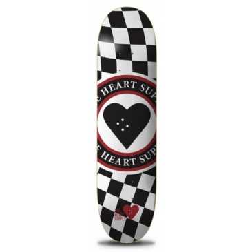 The Heart Supply Insignia Check Black 8.0 Skateboard Deck