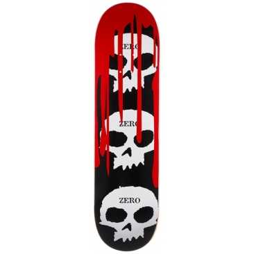 Zero 3 Skull Blood Black White Red 8.25 X 31.9 Wb 14.25 Skateboard bord