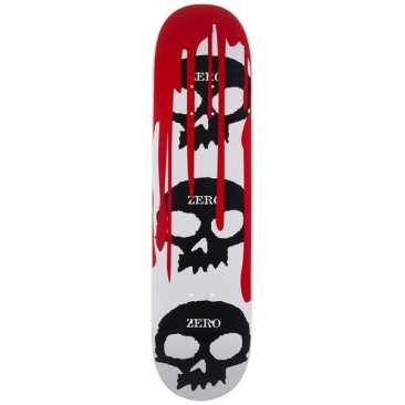 Zero 3 Skull Blood White White Black Red 8.125 X 31.7 Skateboard Deck