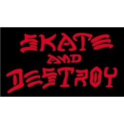 Thrasher Sticker Skate Skate And Destroy - Black Red 