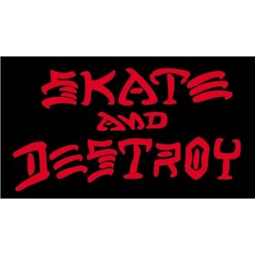 Thrasher Skate And Destroy - Black Red Sticker Skate