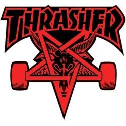 Thrasher Sticker Skate Skategoat - Red/Black 