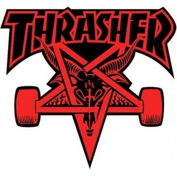 Thrasher Skategoat - Red/Black Sticker Skate