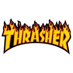 Thrasher Sticker Skate Flame - Black/Yellow - M 