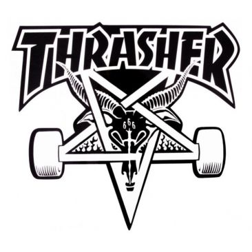 Thrasher Skategoat - White/Black Sticker Skate