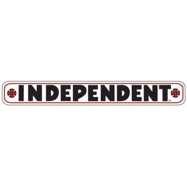 Independent Bar Decal 8" - White Sticker Skate