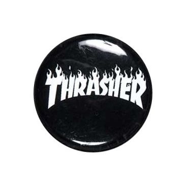 Thrasher Flame Button Pins & Badge Skate