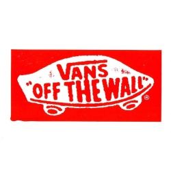 Vans Sticker Skate Tab Off The Wall - Red 