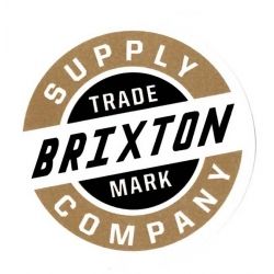 Brixton Sticker Skate Trade Mark - White/Gold - M 