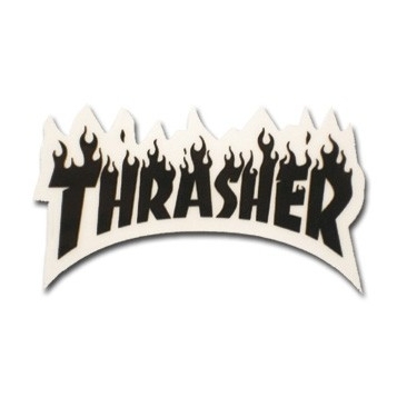 Thrasher Chama - Preto - S Autocolante