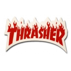 Thrasher Sticker Skate Flame - Red - S 