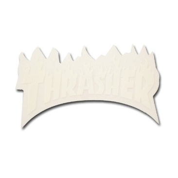 Thrasher Flame - White - S Sticker Skate