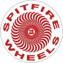 Spitfire Sticker Skate Classic Swirl - Clear/Red - S 