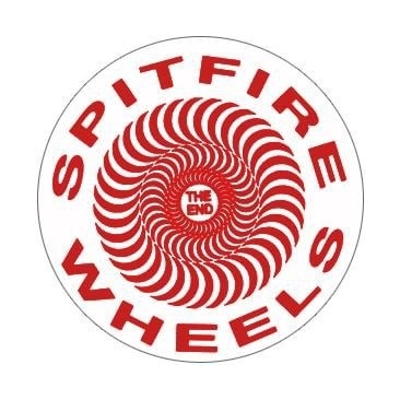 Spitfire Classic Swirl - Clear/Red - S Sticker Skate